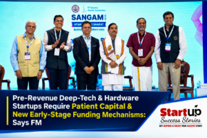 (L‑R) Sridhar Boovaraghavan, President IITMAA & Chair IITMAA SANGAM 2026; Prof. V. Kamakoti, Director IIT Madras; Deepak V. Naragund, Group CFO India Assetz; Shri Pralhad Joshi, Honourable Minister of Education, Government of India