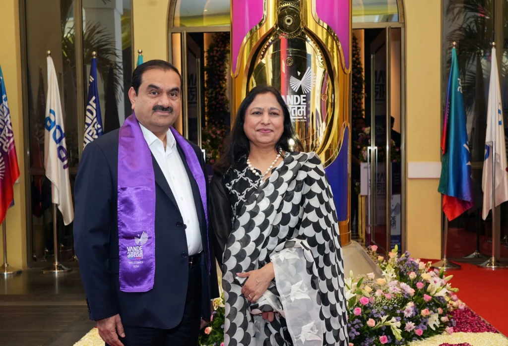 (L-R) Mr. Gautam Adani, Chairperson of Adani Group and Dr. Priti Adani, Chairperson of Adani Foundation