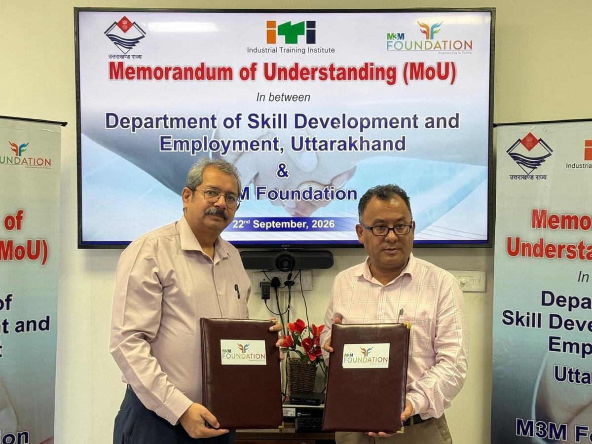 Uttarakhand Government and M3M Foundation Sign MoU to Connect Youth with Industry-Relevant Skills